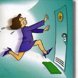 Illustration d’une envie pressante d’aller aux toilettes.